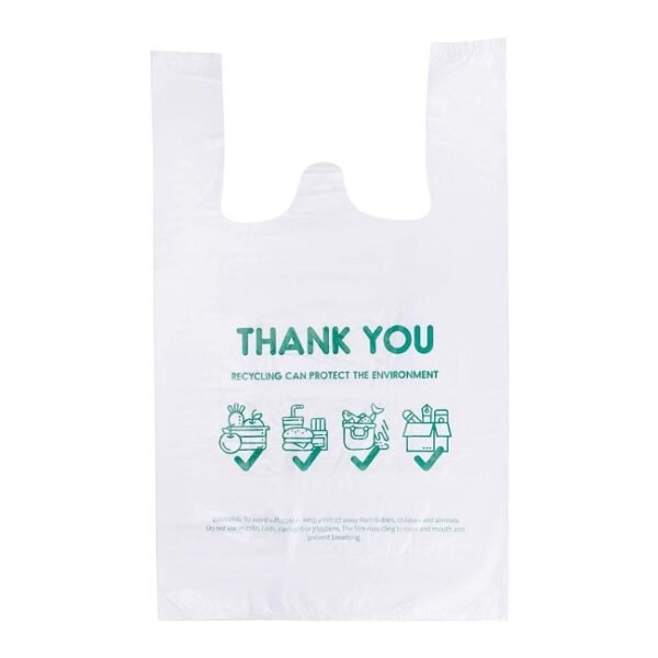 Compostable T shirt Shoppinig Vegetable Bag