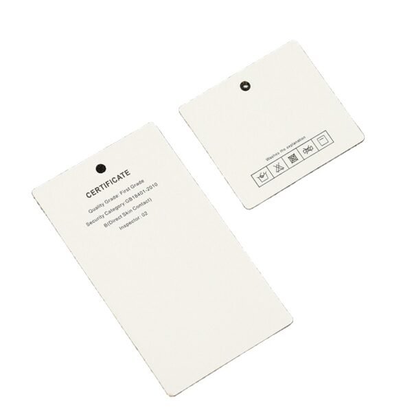 Custom Paper hangtag Clothing Tags
