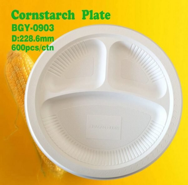 100% Compostable Sugarcane Bagasse Food Plate