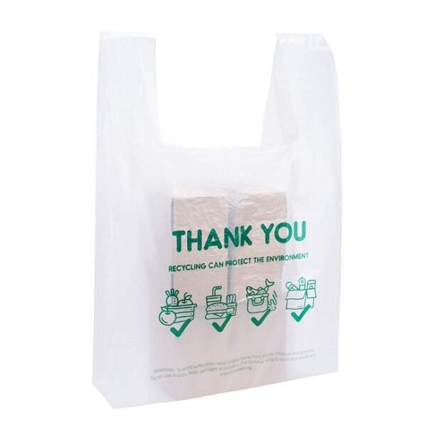 Compostable T shirt Shoppinig Vegetable Bag