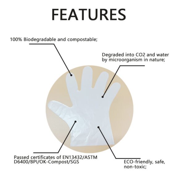 Biodegradable Plastic Glove for Food