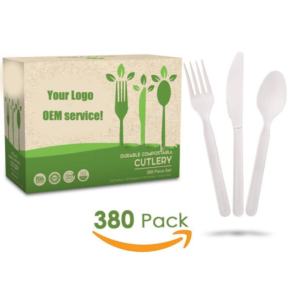 Biodegradable Fork Spoon Knife Travel Set